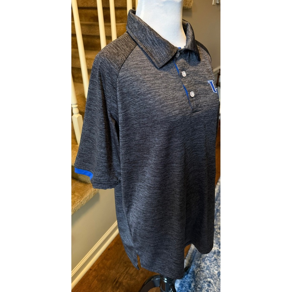 Chillwear Kentucky Wildcats Men Medium Polo Shirt Grey Heather Space Dye UK Logo - Picture 5 of 8